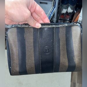 Classic Black and Brown Striped vintage Fendi bag